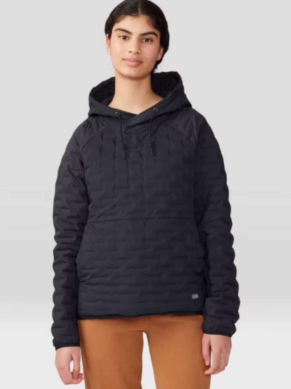 Mountain Hardwear Women's Large Stretchdown Light Pullover Hoody Black NWT